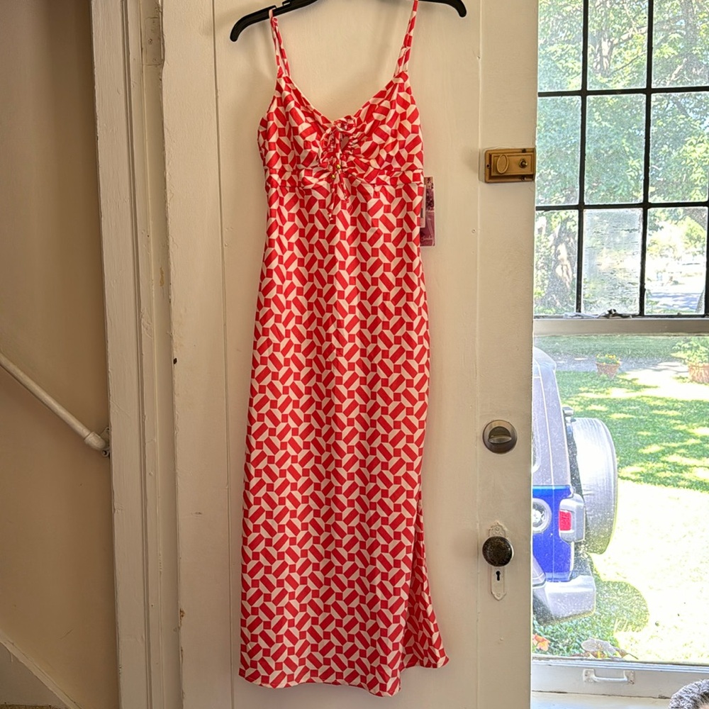 Geometric pattern, long sundress